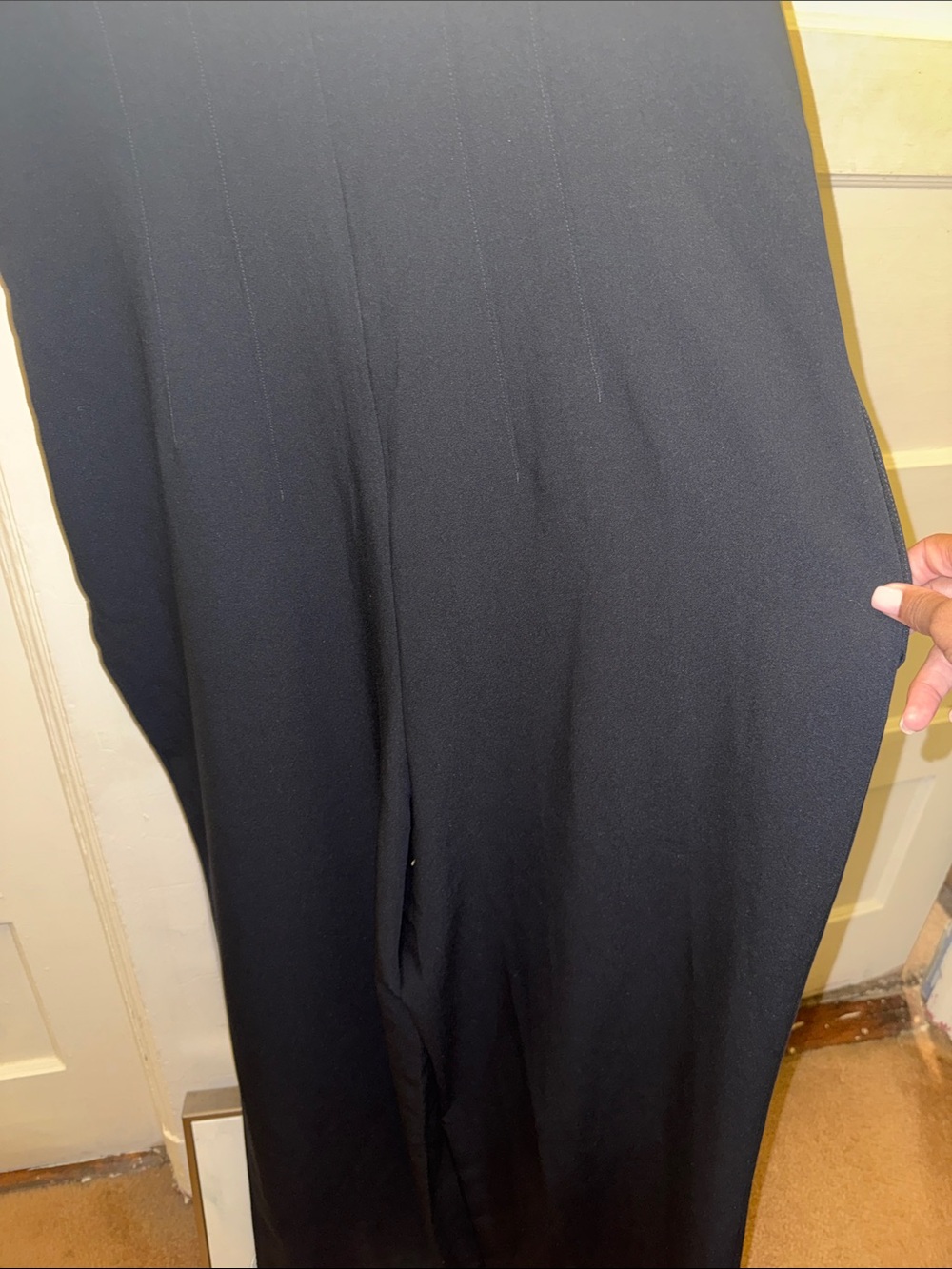 Abercrombie & Fitch Black Sleeveless Tailored Jumpsuit - Picture 8 of 8